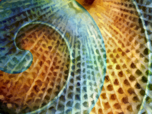 Abstract spiral texture. Digital painting - Photo, Image