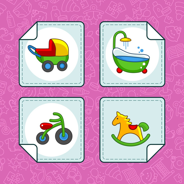 Baby icons - Vector, Image