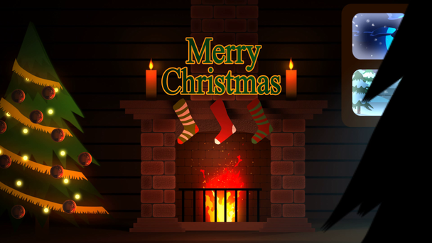 Christmas Stocking And Merry Christmas Word - Footage, Video