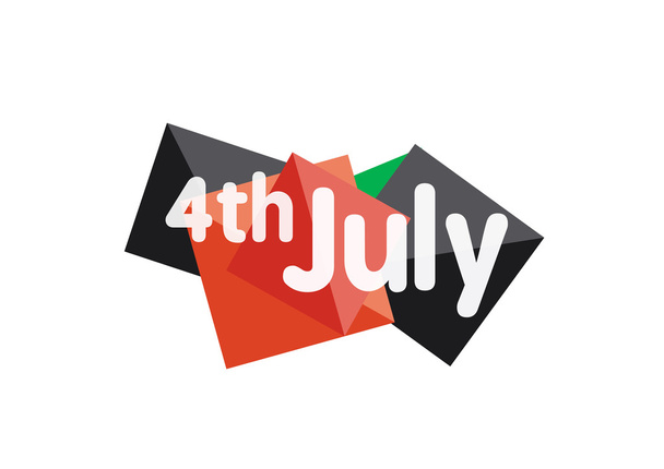 Vierde juli geometrische banner - Vector, afbeelding