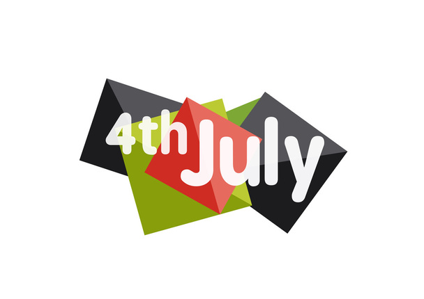 Vierde juli geometrische banner - Vector, afbeelding