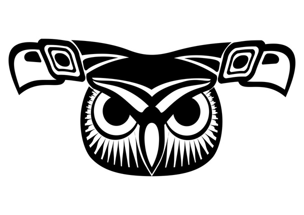 Owl face - Vector, Image