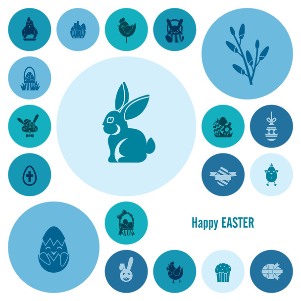 Celebration Easter Icons - Vector, Image