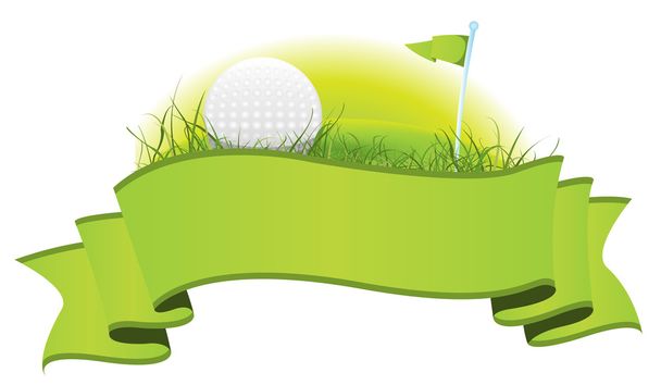 banner de golfe
 - Vetor, Imagem