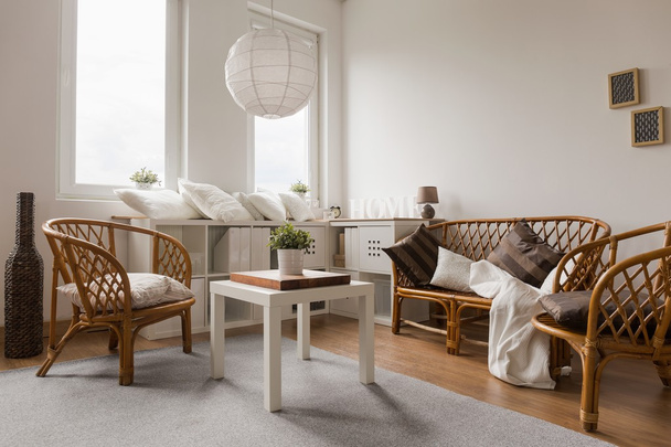 Wicker sofa and chairs - Foto, Bild