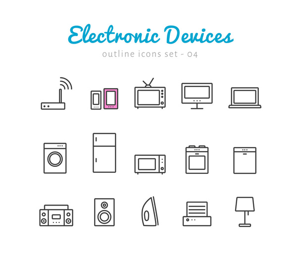 Dispositivos electrónicos - Vetor, Imagem