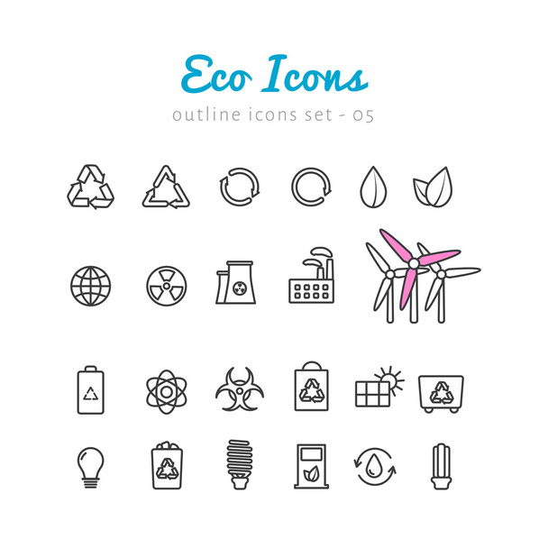 Ecological icons - Vector, Image