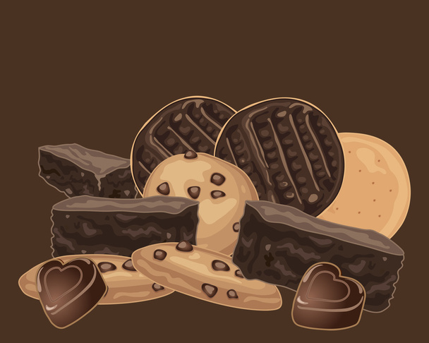 czekoladowe smakołyki - Wektor, obraz
