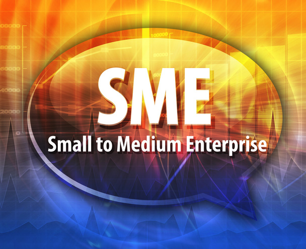 Ilustración de la burbuja de la palabra del acrónimo de SME
 - Foto, Imagen