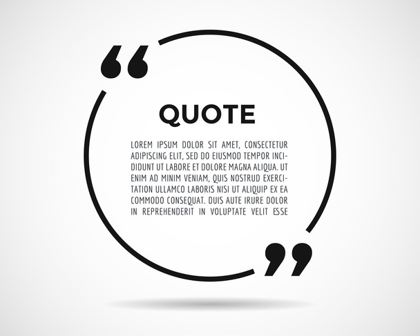 Quote text bubble. Commas, note, message and comment. Vector stock element for design. - Vector, Image