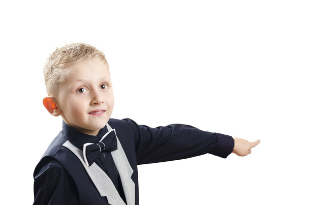 young boy points his finger - Foto, immagini