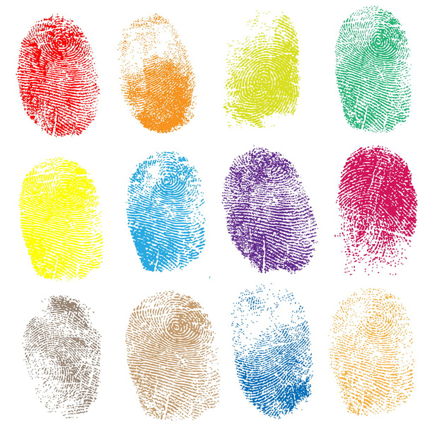 指紋のセットは、ベクトル イラスト - ベクター画像