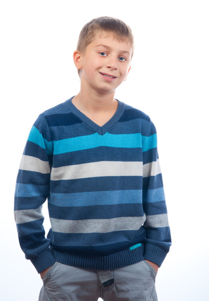Handsome teenage boy smiling while posing - Фото, зображення
