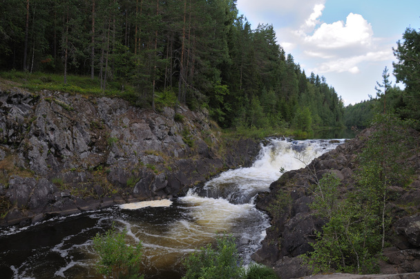 General view of the Kivach - most powerfull waterfall in Karelia - Foto, Imagen