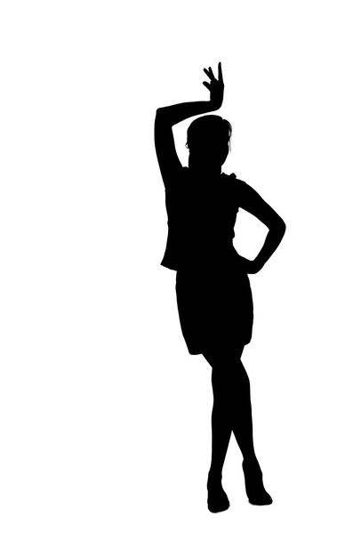 silueta de mujer bailando - Foto, Imagen