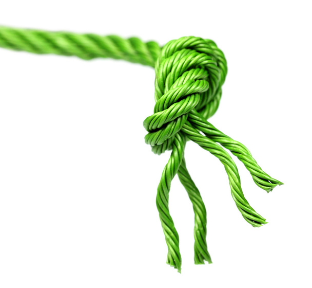 nœud sur une corde verte
 - Photo, image