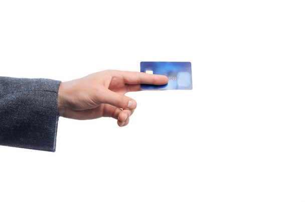 credit card in hand - Foto, Imagem