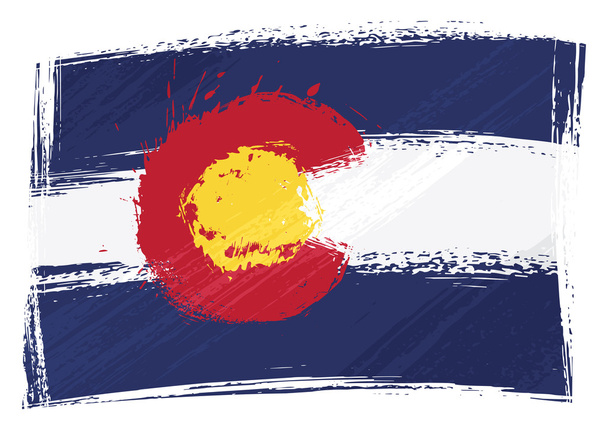 Grunge Colorado flag - Vector, Image
