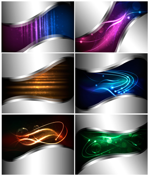 Big set of abstract technology and business backgrounds. Vector illustratio - Vector, Image