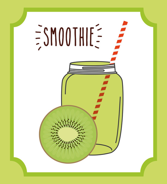 Smoothie fruit design - Vector, Image