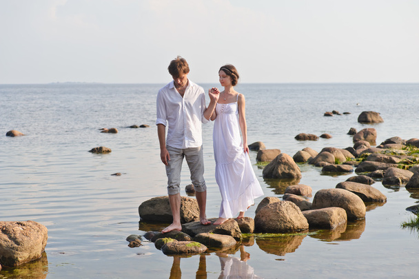 Romantic couple at sea - Fotografie, Obrázek