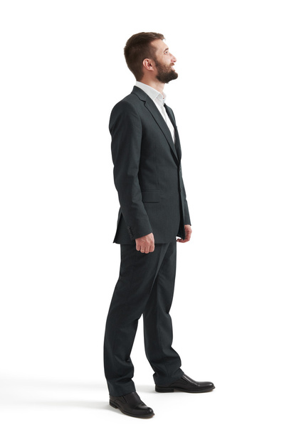 man in formal wear looking up - Foto, Imagem