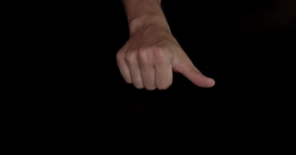 Hand gestures - Counting on a man hand from 1 to 5 - Footage, Video