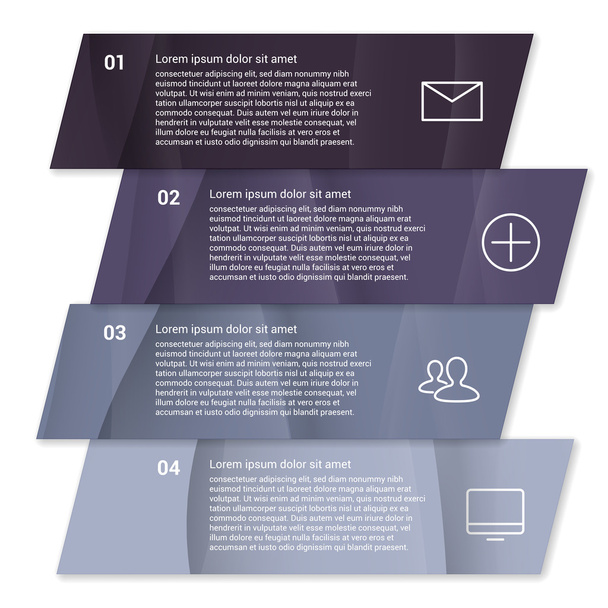 Set of infographic template layouts. Flow chart secuence numbered banner design - Vector, Image