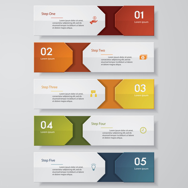 Design clean number banners template. Vector. - Vector, Image