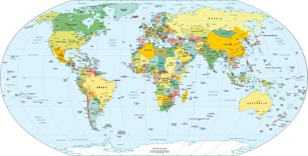 Карта мира
 - Вектор,изображение