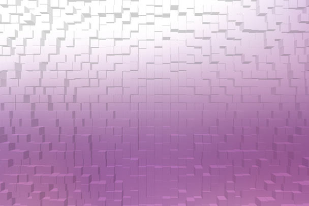 Frosted glass magenta color, 3d block style - Photo, Image