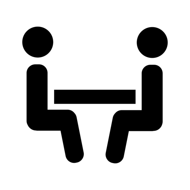 People sitting at table - Vector, Image