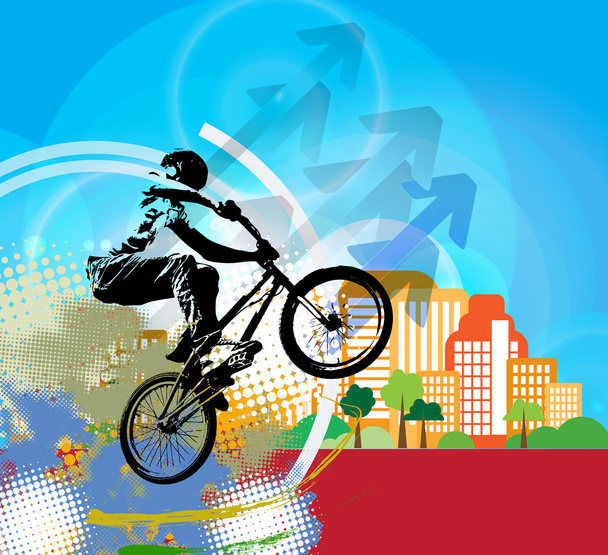 BMX rider illustration - Photo, Image