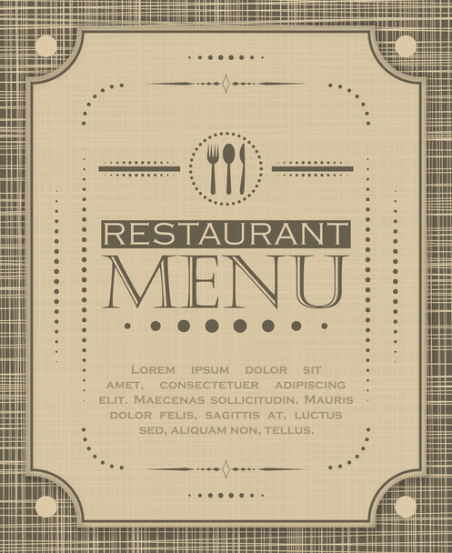 Kreativní restaurace menu obalový design 02 - Vektor, obrázek