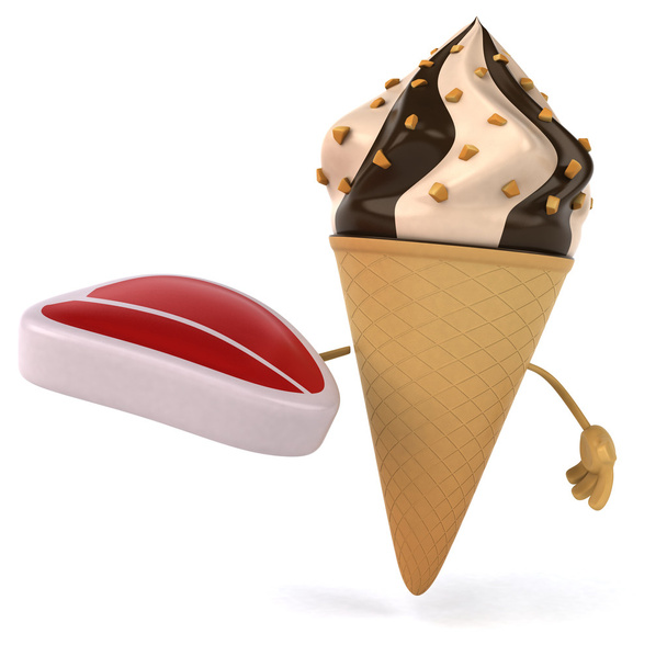 fun cartoon Ice cream - Foto, Imagem