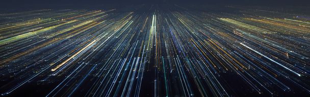 Abstract Light stad snelheid beweging - Foto, afbeelding