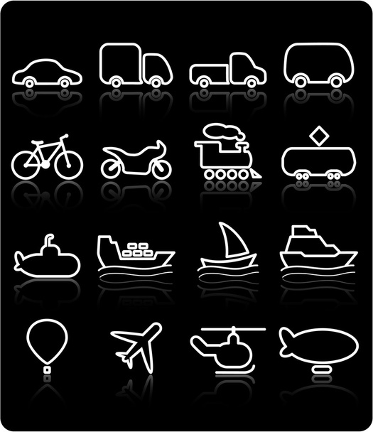 Iconos de transporte
 - Vector, Imagen
