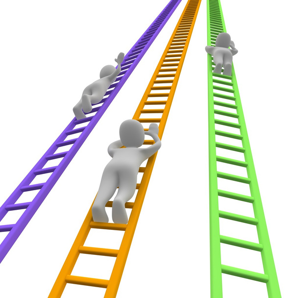 competitie en ladders - Foto, afbeelding