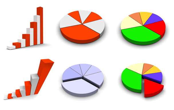 Set of 6 graph icons - Photo, Image
