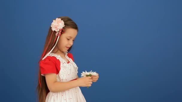 Girl And Flower - Footage, Video