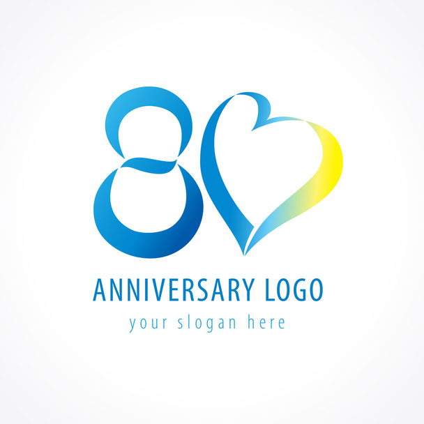 80 évfordulós logó - Vektor, kép