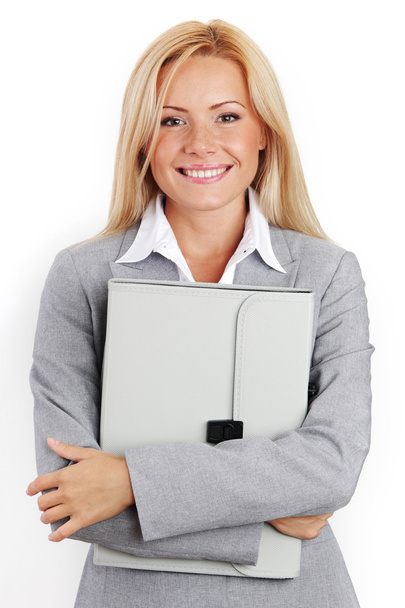 Business woman with case - Foto, imagen