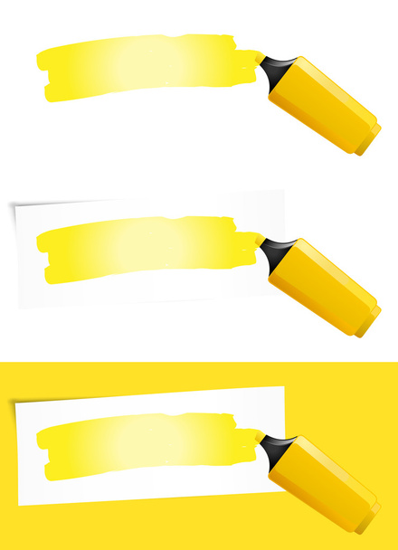 gele viltstift - Vector, afbeelding