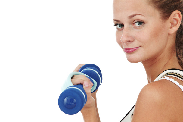Dumbbells in woman hands - Photo, Image
