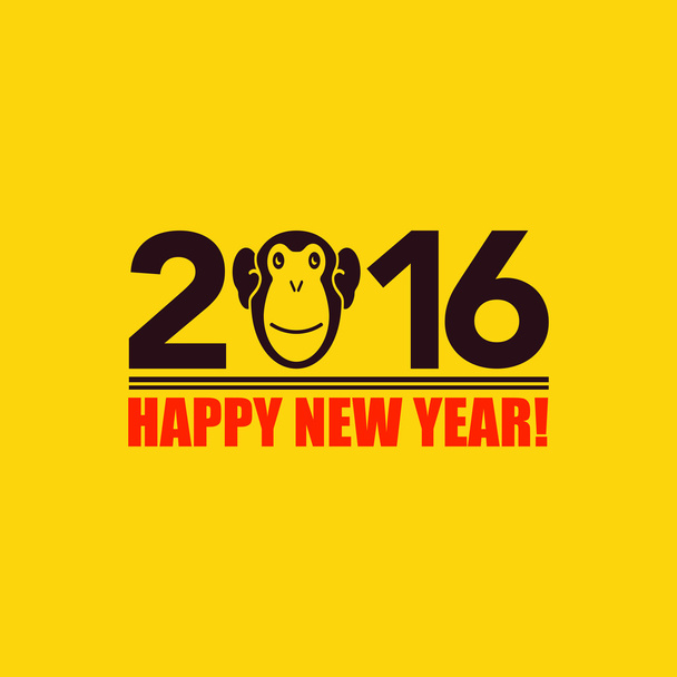 Ευτυχισμένο το νέο έτος 2016. - Διάνυσμα, εικόνα