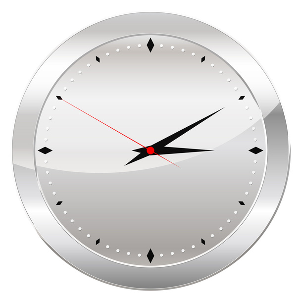 Reloj analógico aislado sobre fondo blanco
 - Vector, imagen