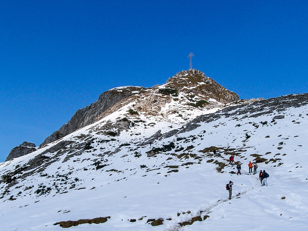 Trail naar de top van Giewont berg, Polen - Foto, afbeelding