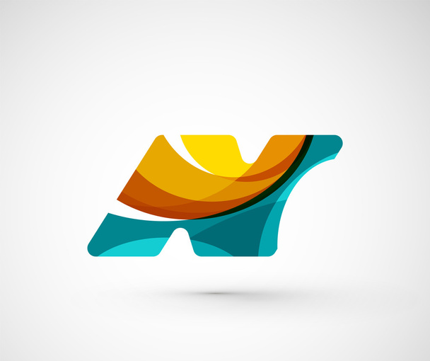 Logotipo abstracto de la empresa geométrica N letra
 - Vector, imagen