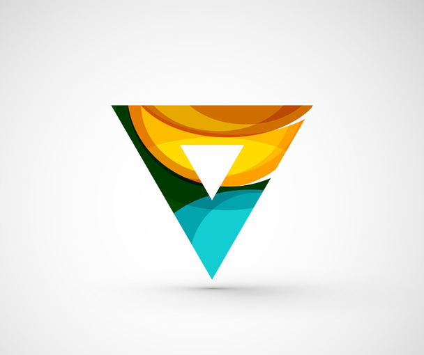 Triángulo del logotipo de la empresa geométrica abstracta
, - Vector, Imagen