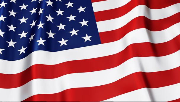 Υψηλής ποιότητας 3d σημαία ΗΠΑ - Φωτογραφία, εικόνα